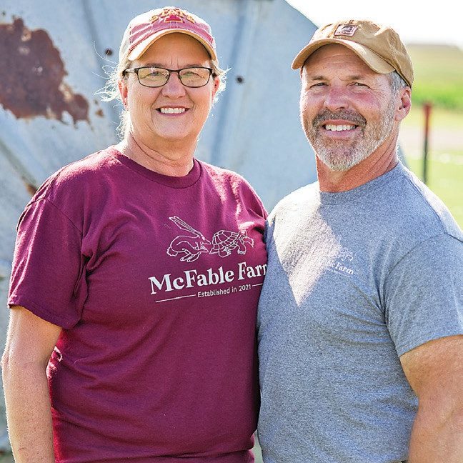 Michelle & Terry, founders of McFable Farm